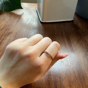 Vintage 8K Gold and Ruby Stacking Ring